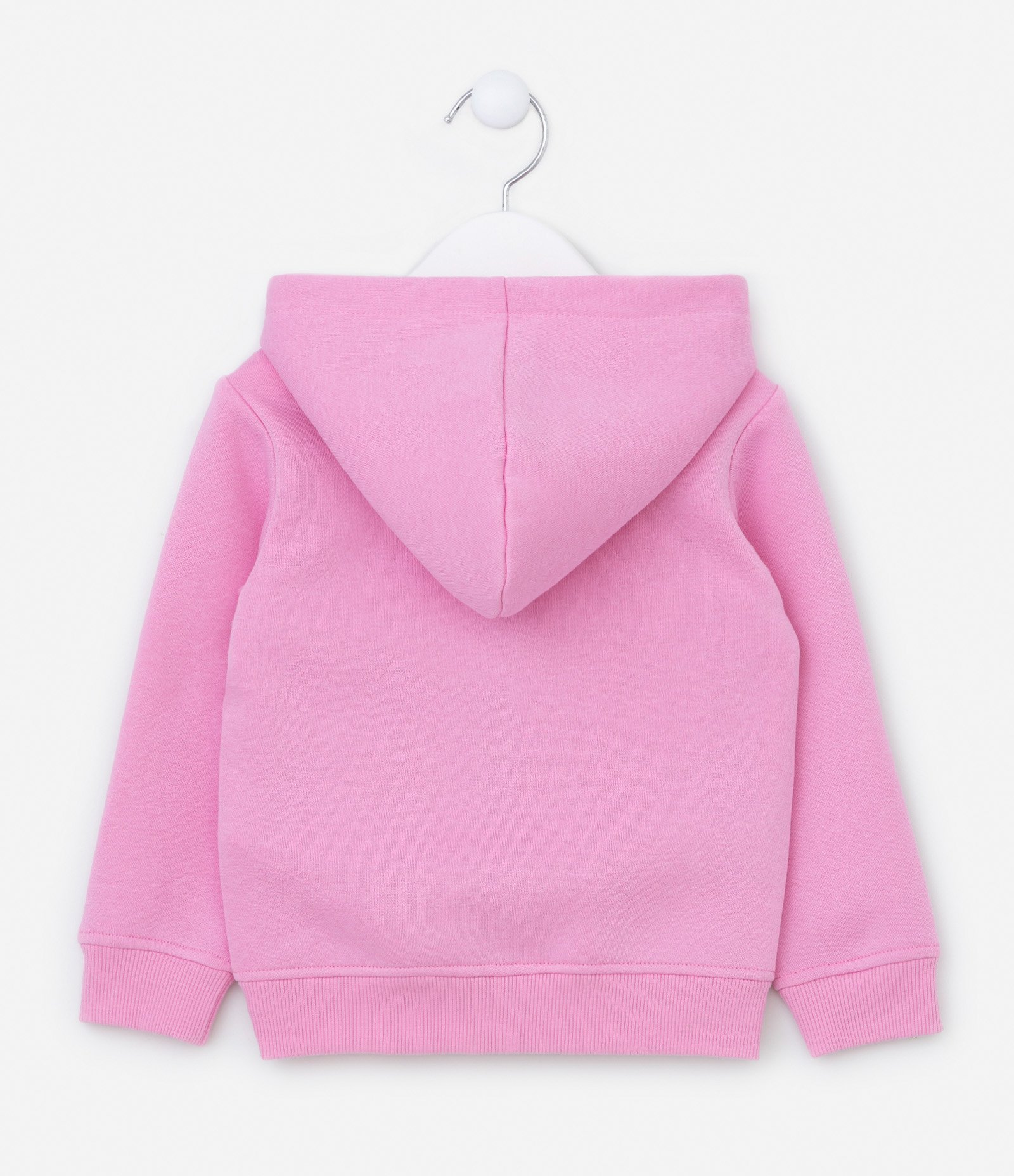 Jaqueta Infantil em Moletom Quentinho com Capuz - Tam 1 a 5 Anos Rosa 2