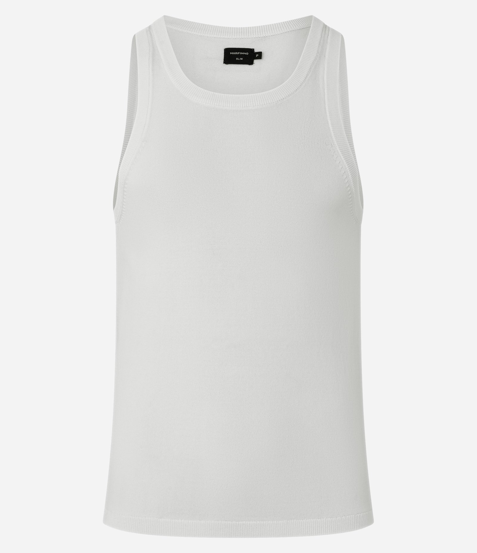 Regata Slim em Tricô com Textura Branco 5