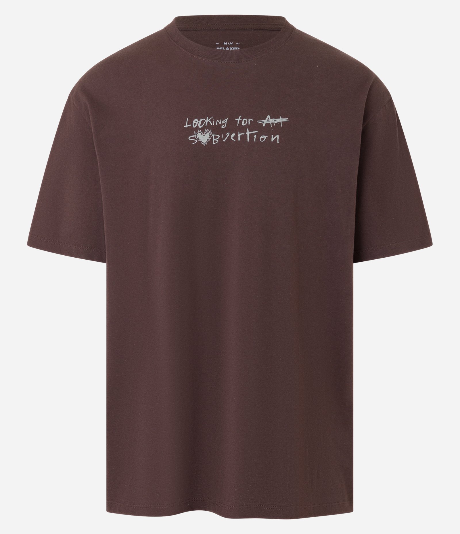 Camiseta Relaxed em Algodão Estampa Estátua Looking For Art Marrom 6
