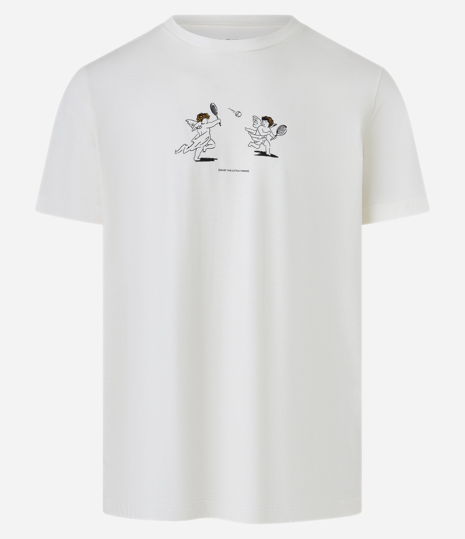 Camiseta Comfort em Algodão Estampa Anjinhos Branco 5