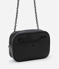Bolsa Shoulder Média com Alça Mista de Corrente e PU