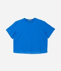 Blusa em Algodão com Detalhes em Laise Curve & Plus Size