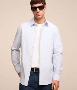 Camisa Regular em Alfaiataria Listrada