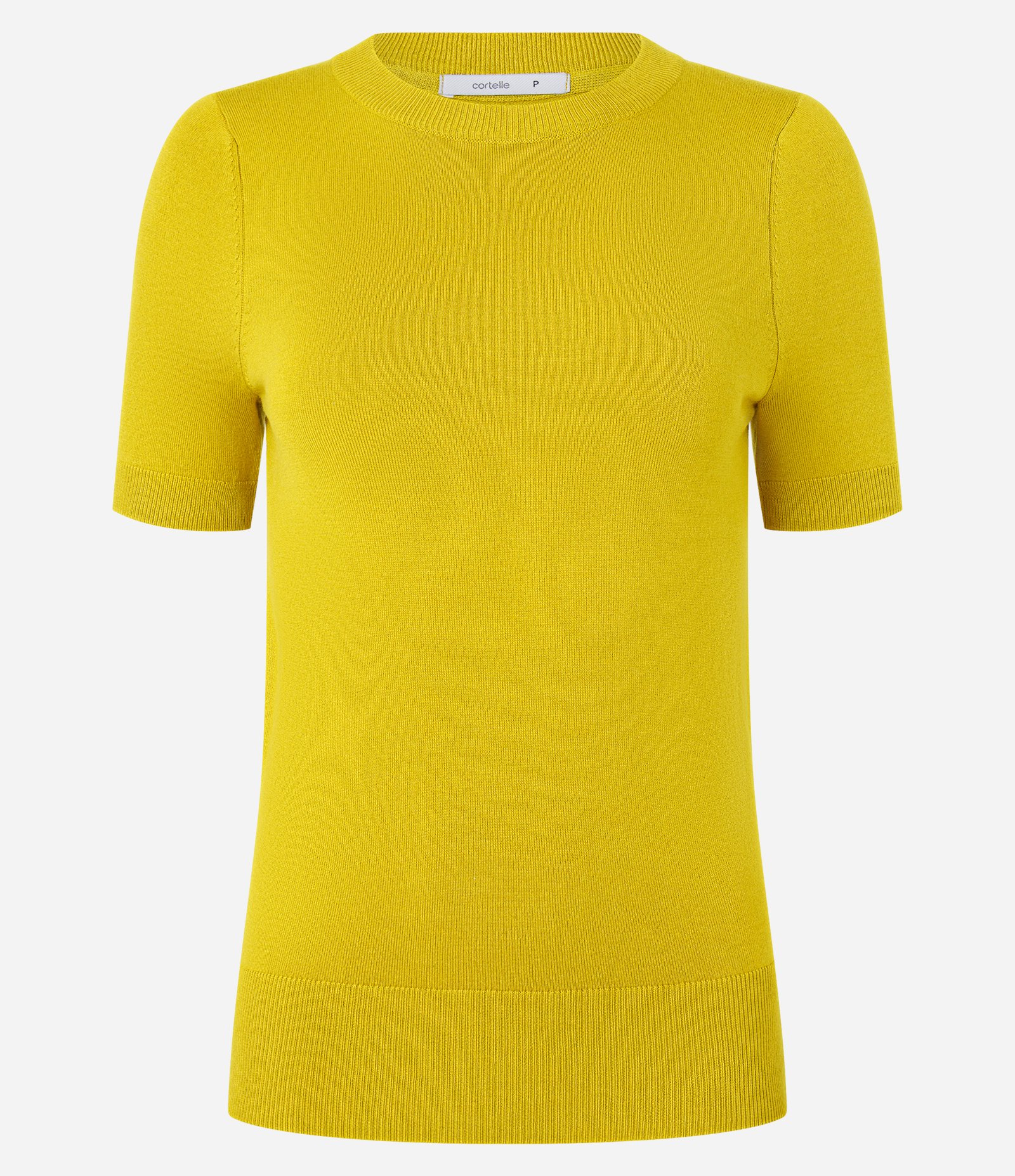 Blusa Básica em Tricô com Barra Canelada Amarelo 5