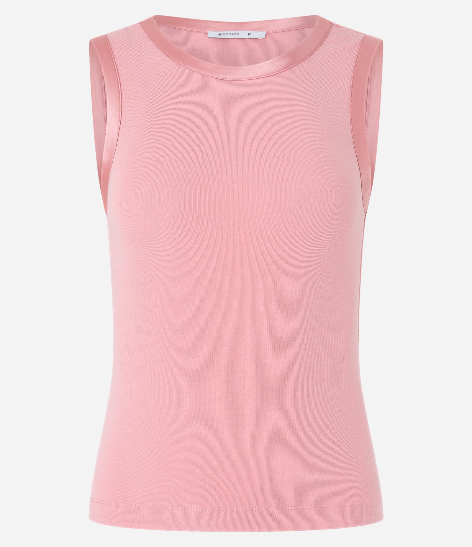 Blusa em Viscose com Cava Acetinada Rosa 1