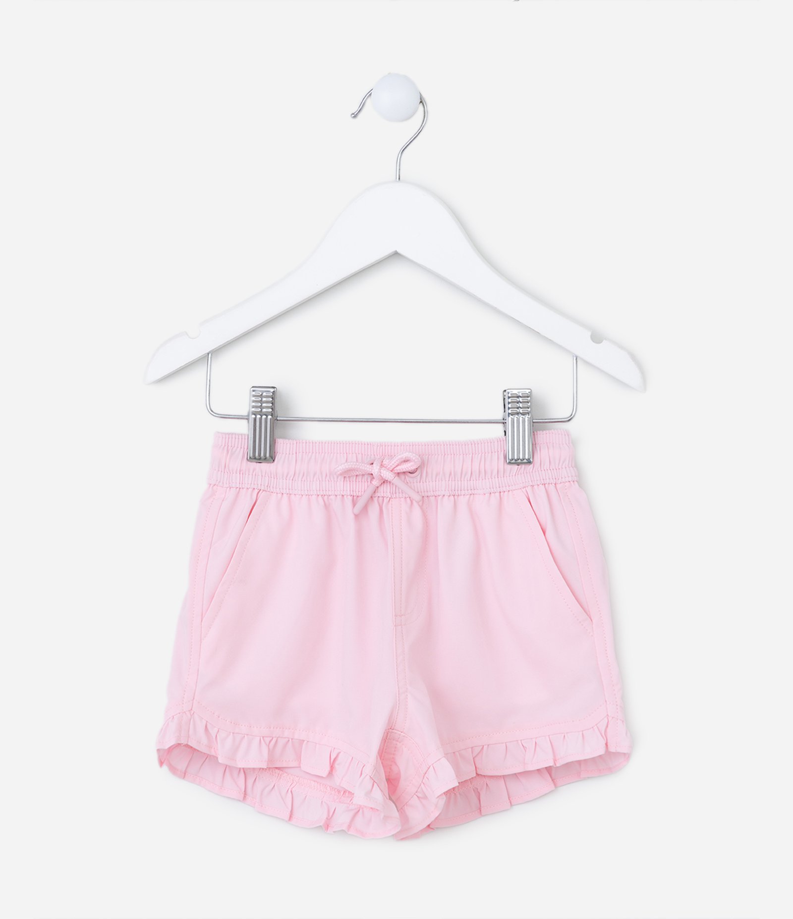 Short Infantil com Babadinhos - Tam 1 a 5 Anos Rosa Claro 1
