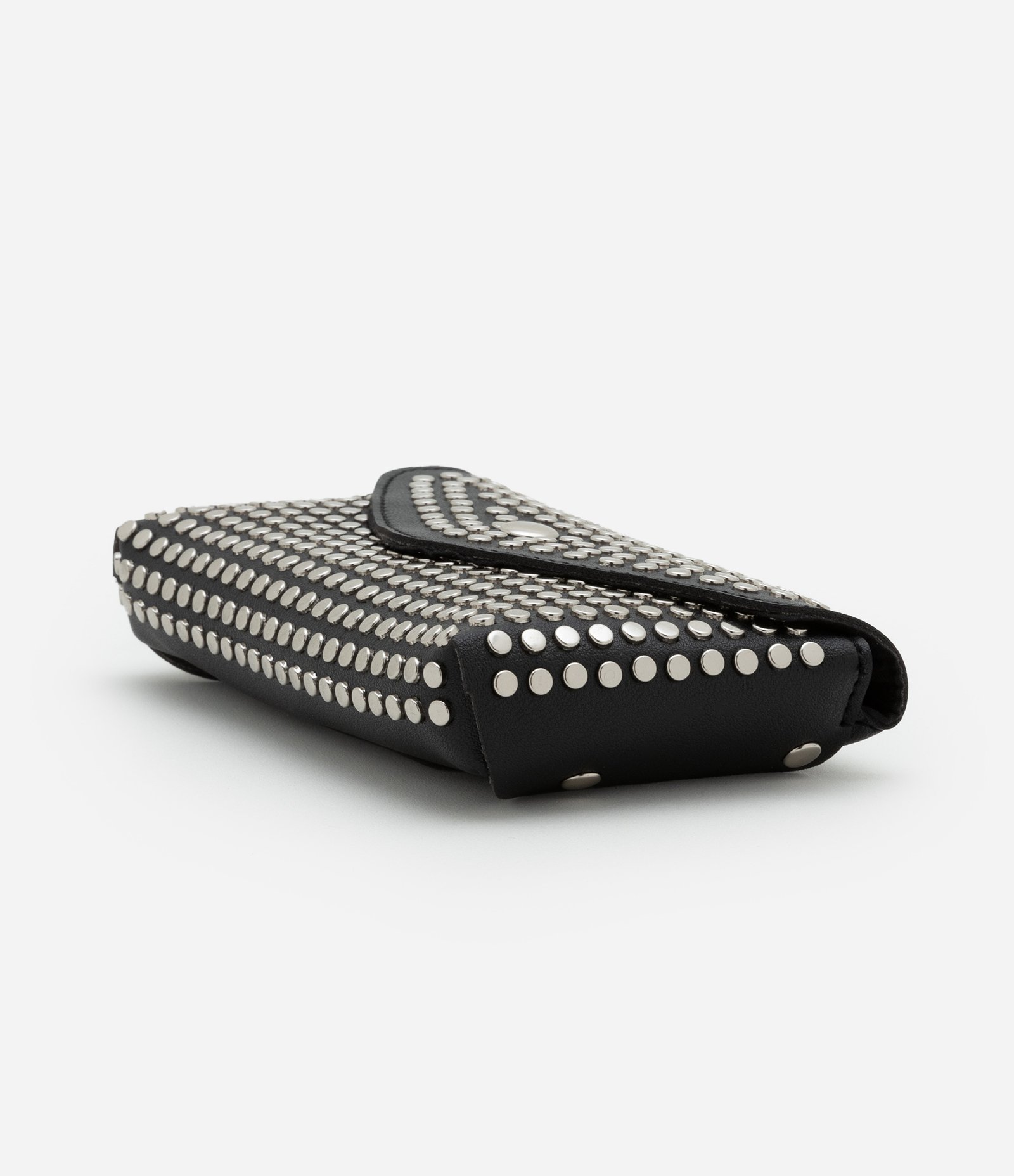 Cinto Médio em PU com Pochete Removível com Tachinhas Preto 5