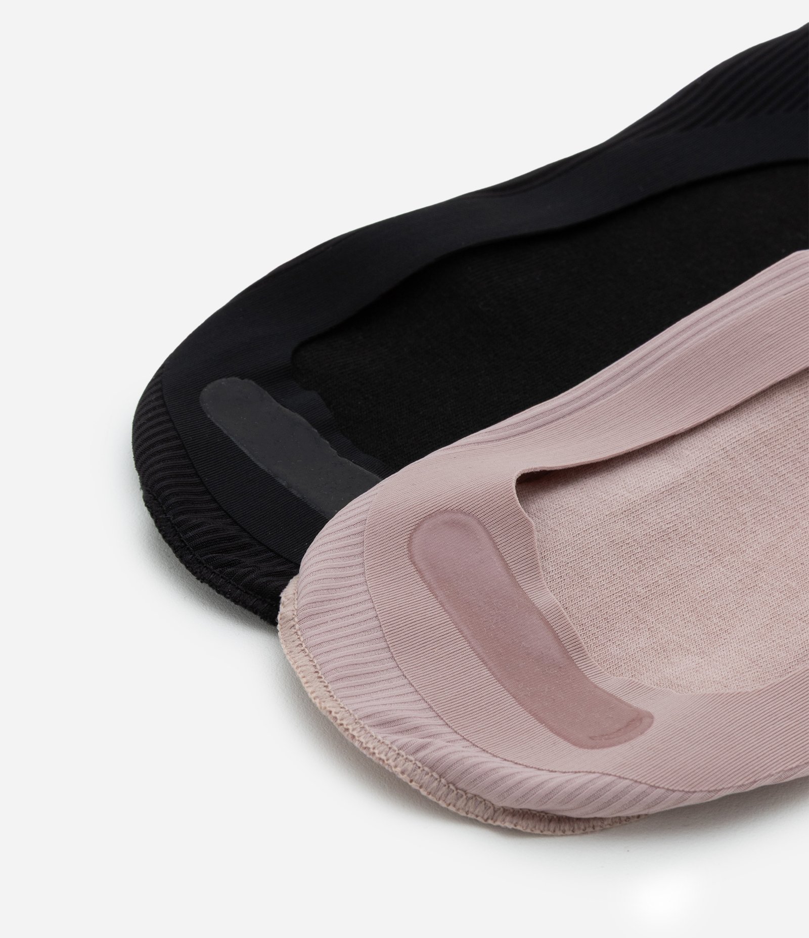 Kit 02 Meias Invisíveis em Algodão Preto/Bege 3