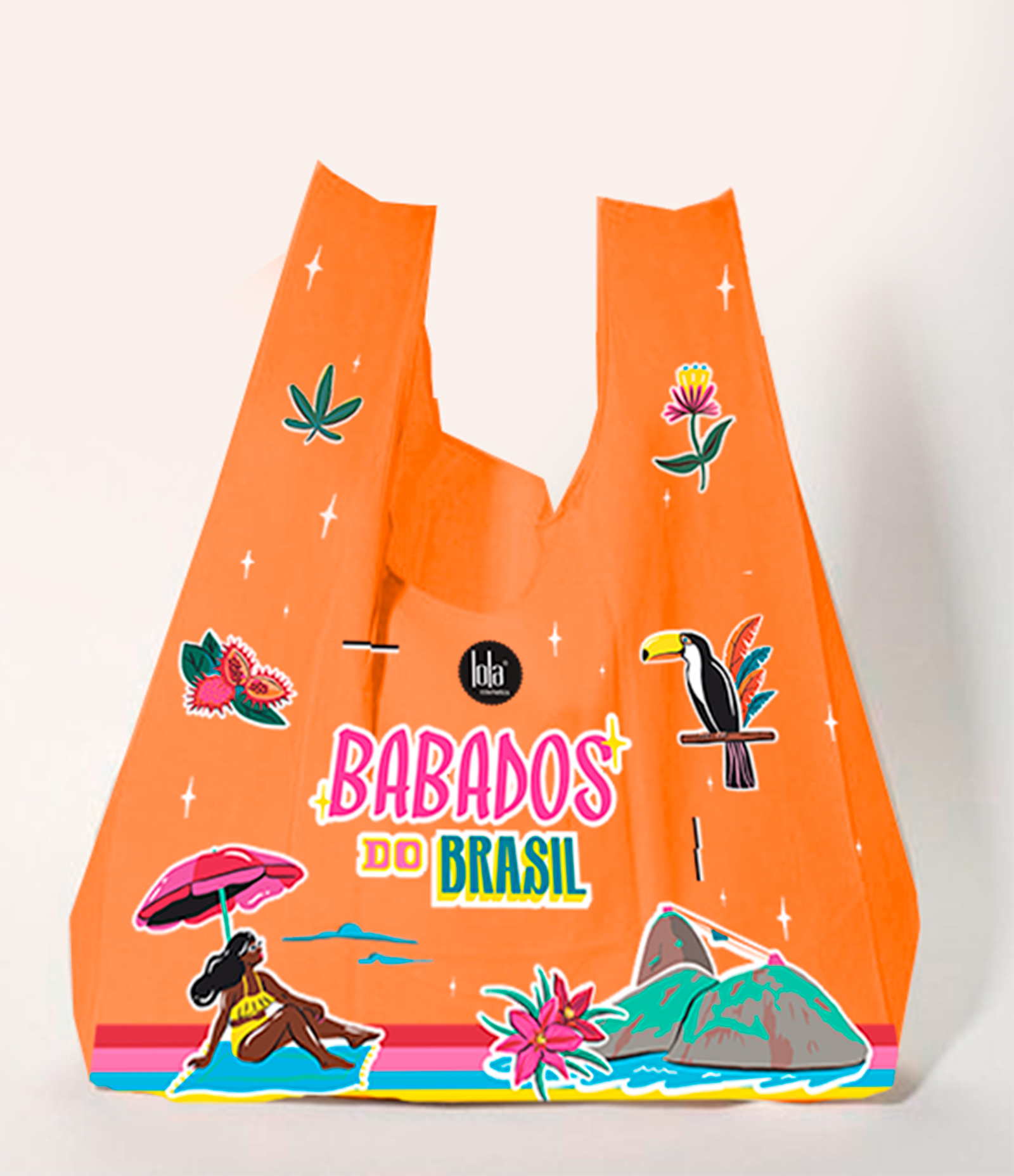 Brinde Bolsa Saco Babados do Brasil Laranja Lola U 1