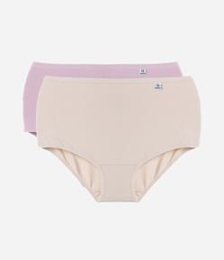 Kit 02 Calcinhas Altas em Microfibra DelRio