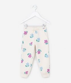Calça Infantil Quentinha com Estampa Floral - Tam 1 a 5 Anos