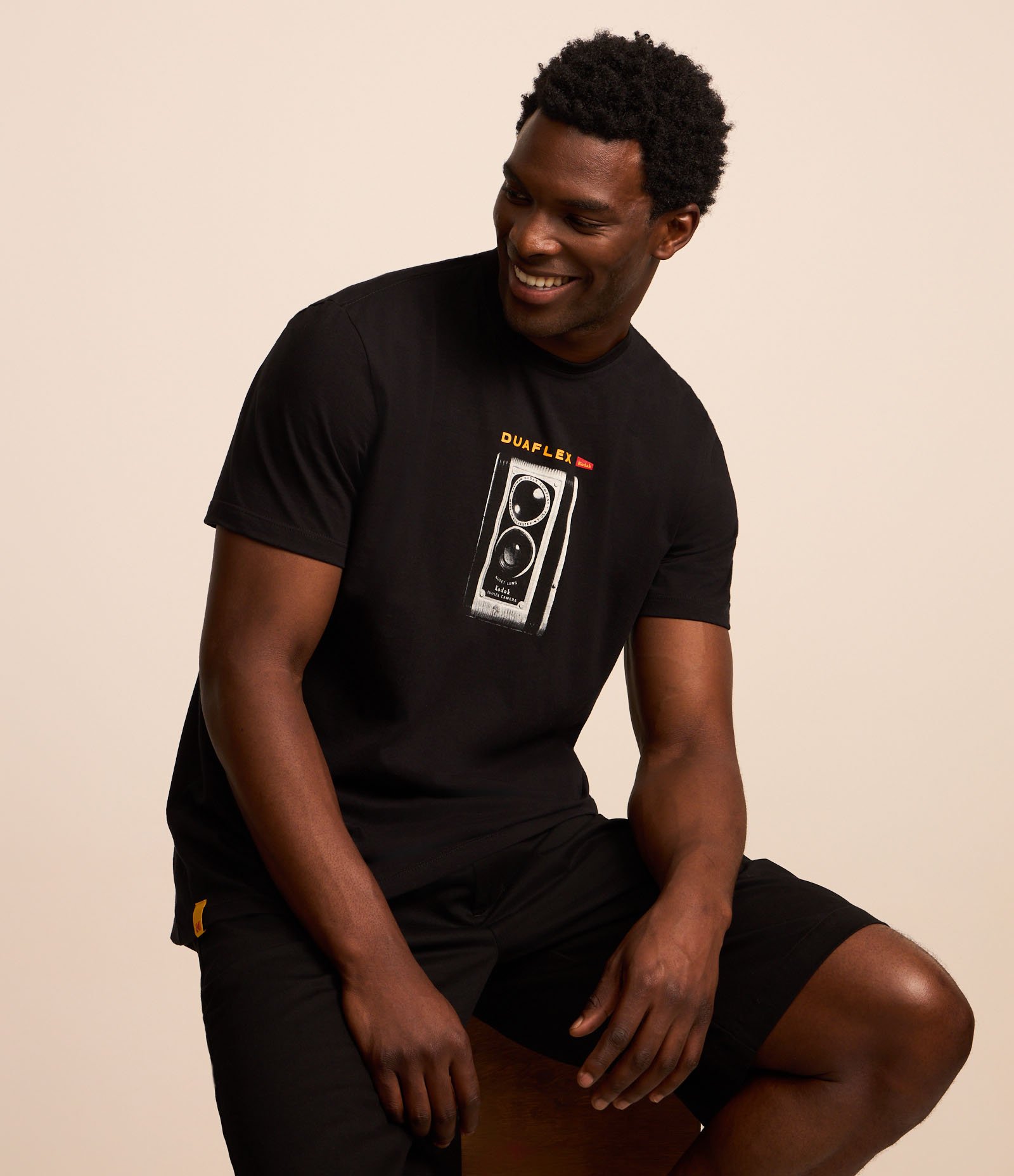 Camiseta Comfort em Algodão com Estampa Kodak Duaflex Preto 1