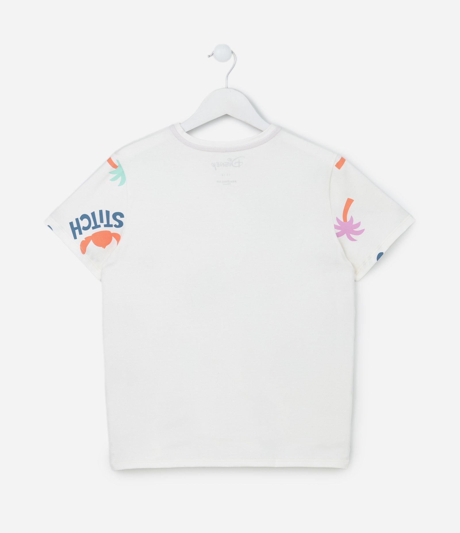 Camiseta Infantil com Estampa do Stitch Tomando Sorvete - Tam 5 a 14 Anos Branco Neve 2