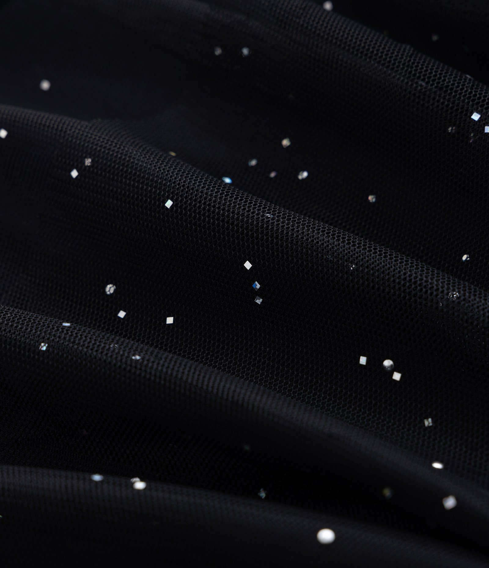 Vestido Infantil em Tule com Babados e Brilhos - Tam 5 a 14 Anos Preto 3