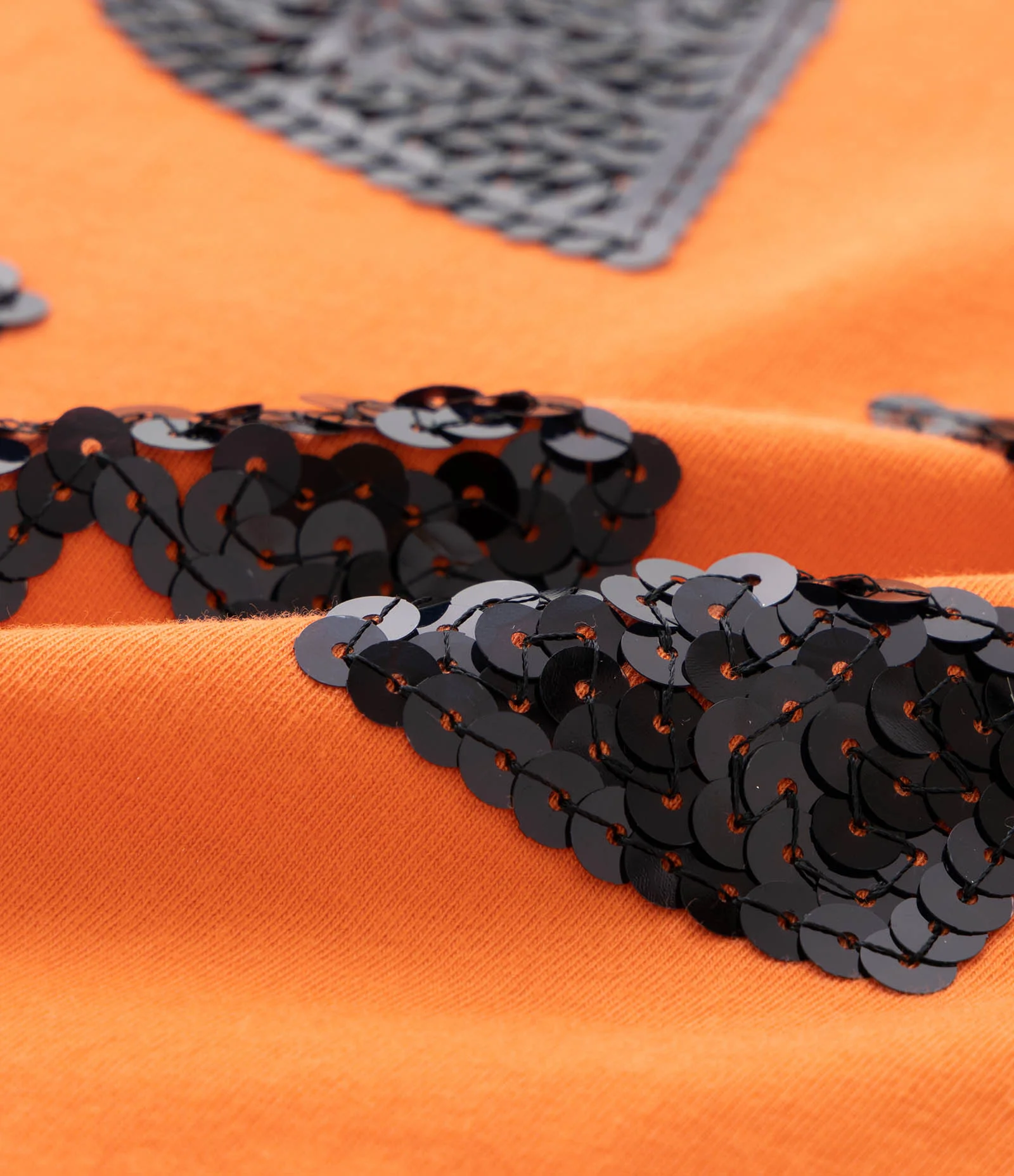 Camiseta Cropped Infantil com Bordado Cara de Abóbora - Tam 5 a 14 Anos Laranja 4