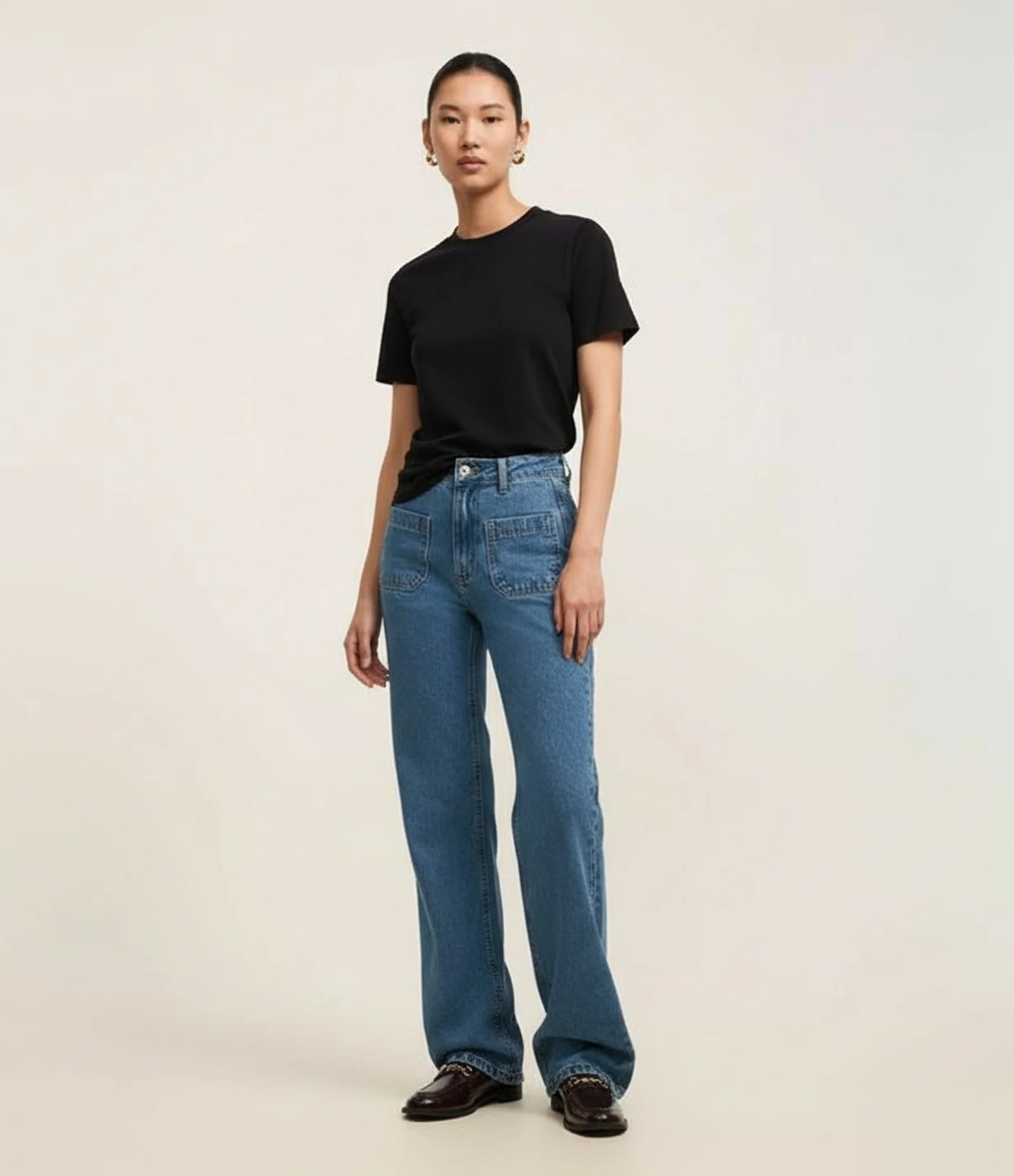 Blusa Básica Justinha em Ribana de Algodão Preto 4