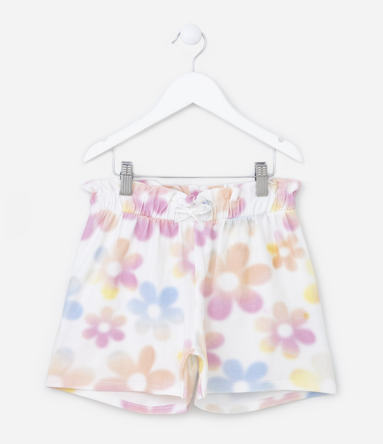 Short Clochard Infantil com Estampa Floral - Tam 5 a 14 Anos Multicores 1