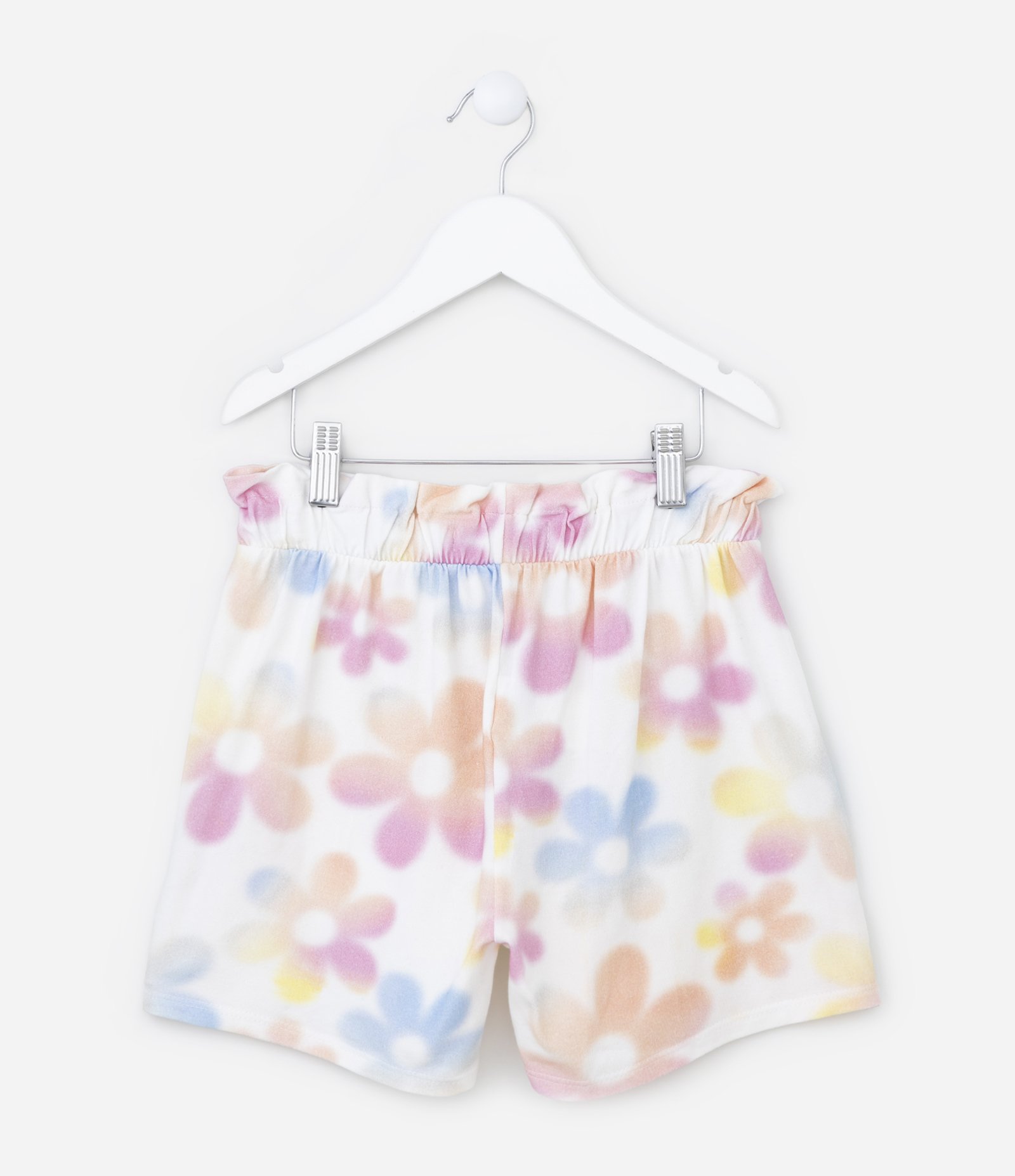 Short Clochard Infantil com Estampa Floral - Tam 5 a 14 Anos Multicores 2