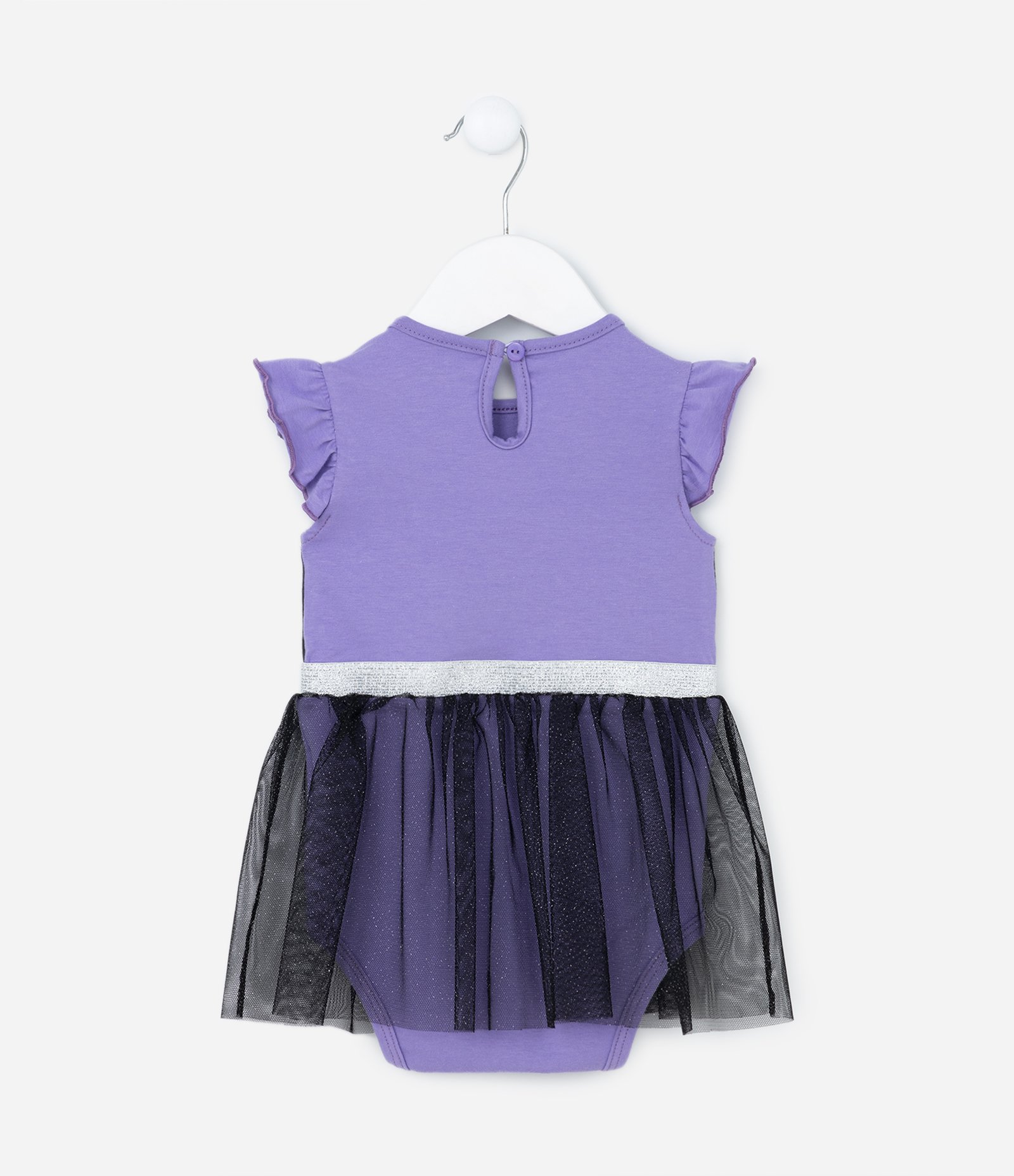 Vestido Body Infantil com Estampa Bruxinha com Saia de Tule - Tam 0 a 24 meses Preto 2