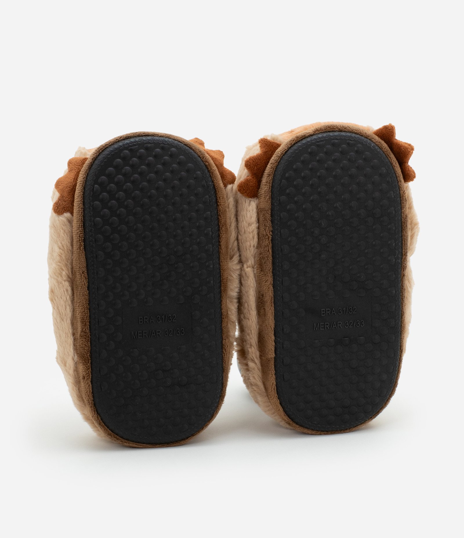 Pantufa Fechada Infantil com Bordado Capivara - Tam 29 a 36 Bege 3