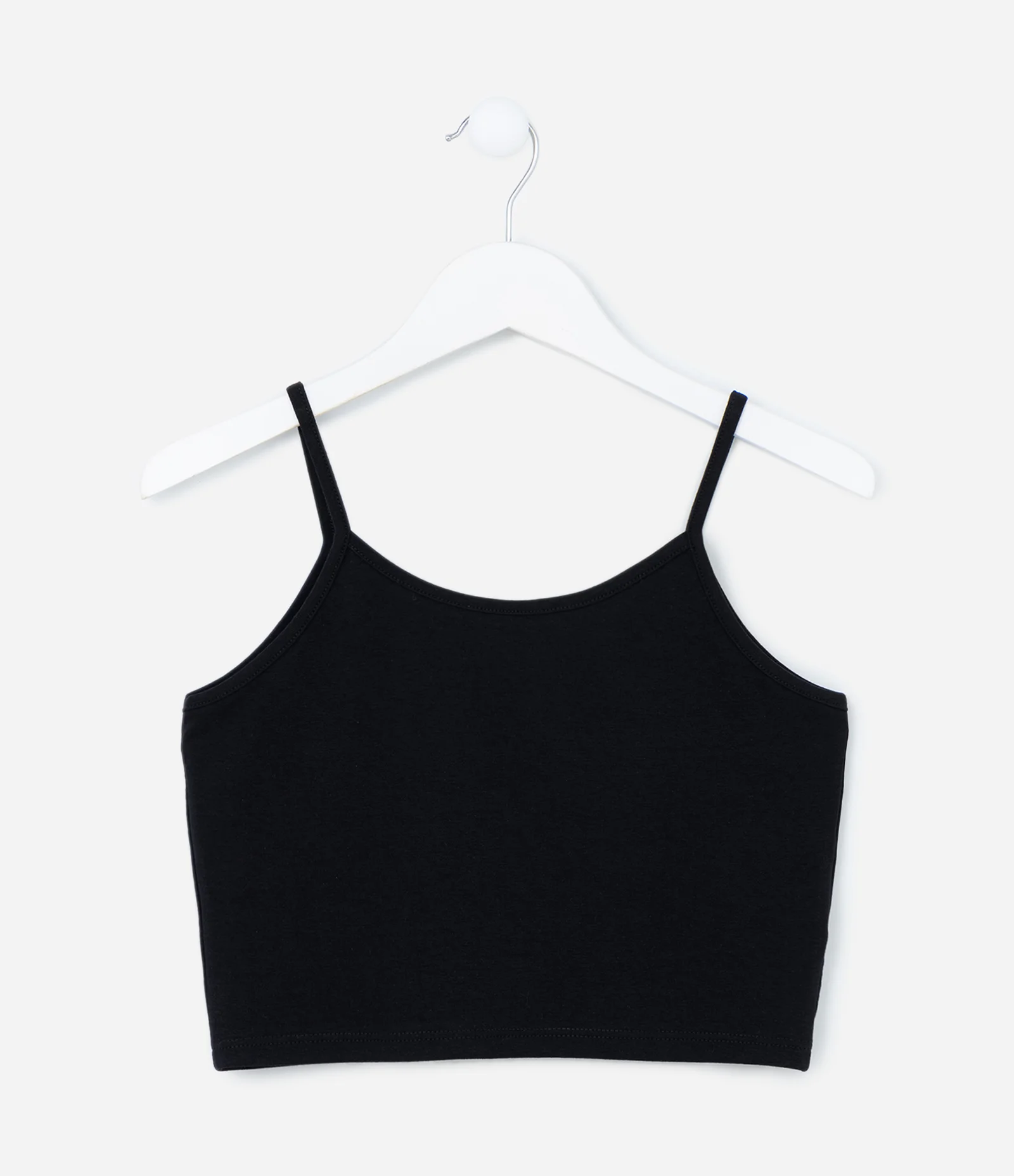 Camiseta Infantil com Sobreposição e Estampa Poá - Tam 5 a 14 Anos Preto 2