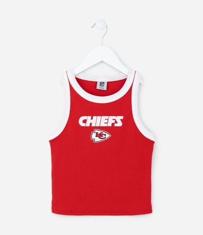 Regata Infantil Canelada com Estampa NFL Chiefs - Tam 7 a 14 Anos Regata Infantil Canelada com Estampa NFL Chiefs - Tam 7 a 14 Anos