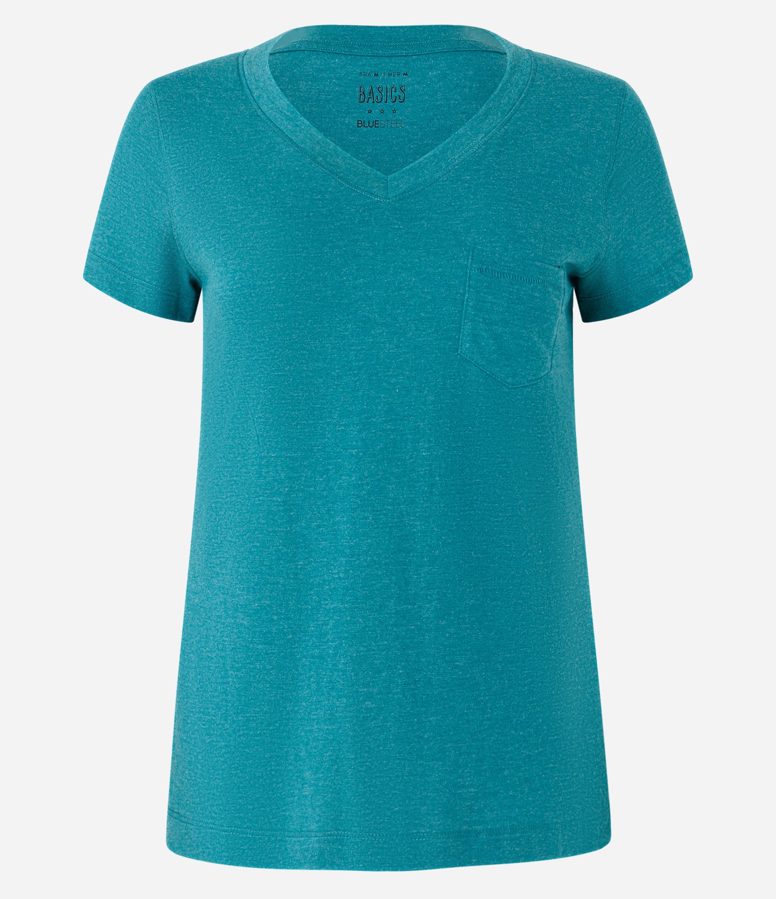 Blusa Básica em Algodão com Bolsinho Frontal Verde 5