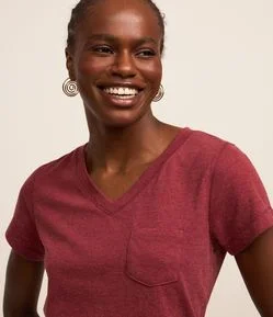 Blusa Básica em Algodão com Bolsinho Frontal