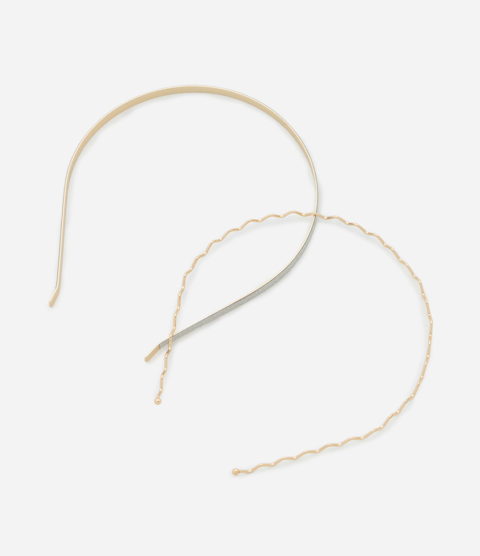 Kit 02 Tiaras Finas com Revestimento Brilhante Dourado 1