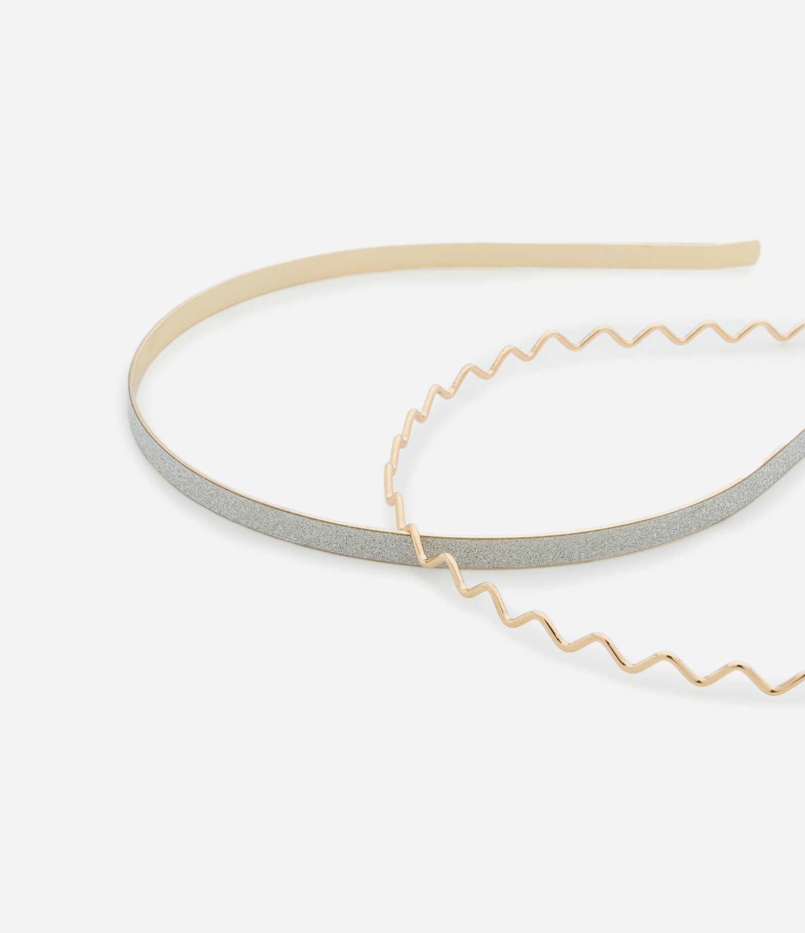 Kit 02 Tiaras Finas com Revestimento Brilhante Dourado 4