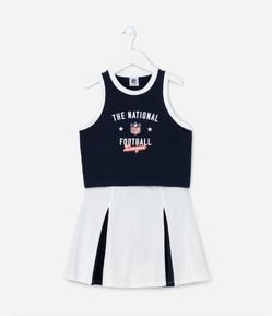 Conjunto Infantil Cheerleader com Estampa NFL - Tam 7 a 14 Anos