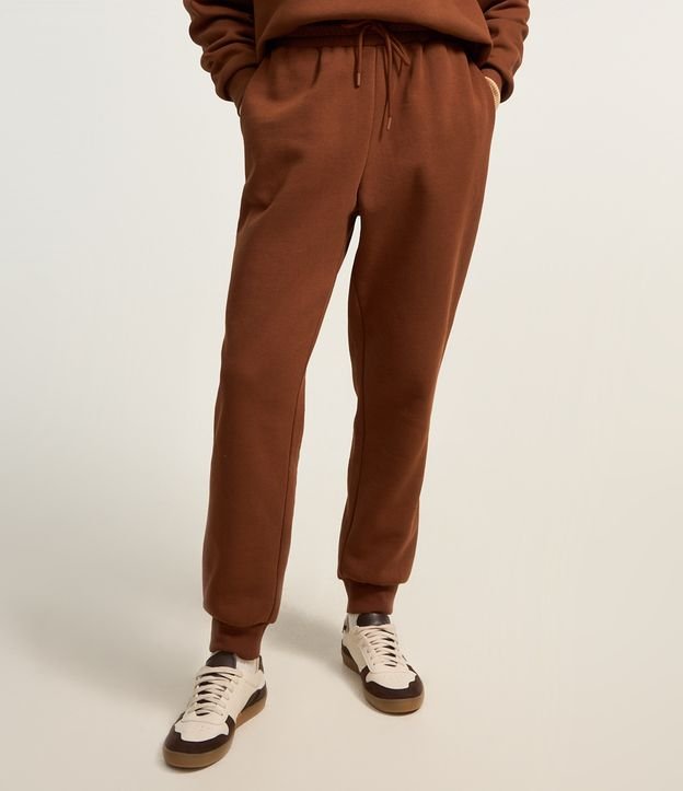 Calça Jogger em Moletom com Forro Fleece