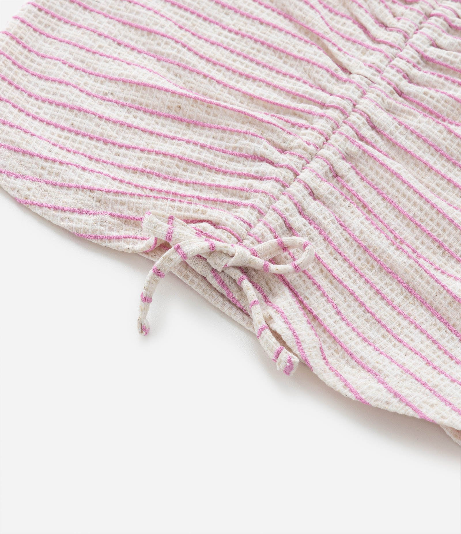 Blusa Cropped Infantil Texturizada com Ajuste - Tam 5 a 14 Anos Rosa 5