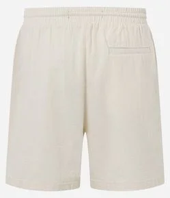 Bermuda em Algodão com Cós Elástico e Textura