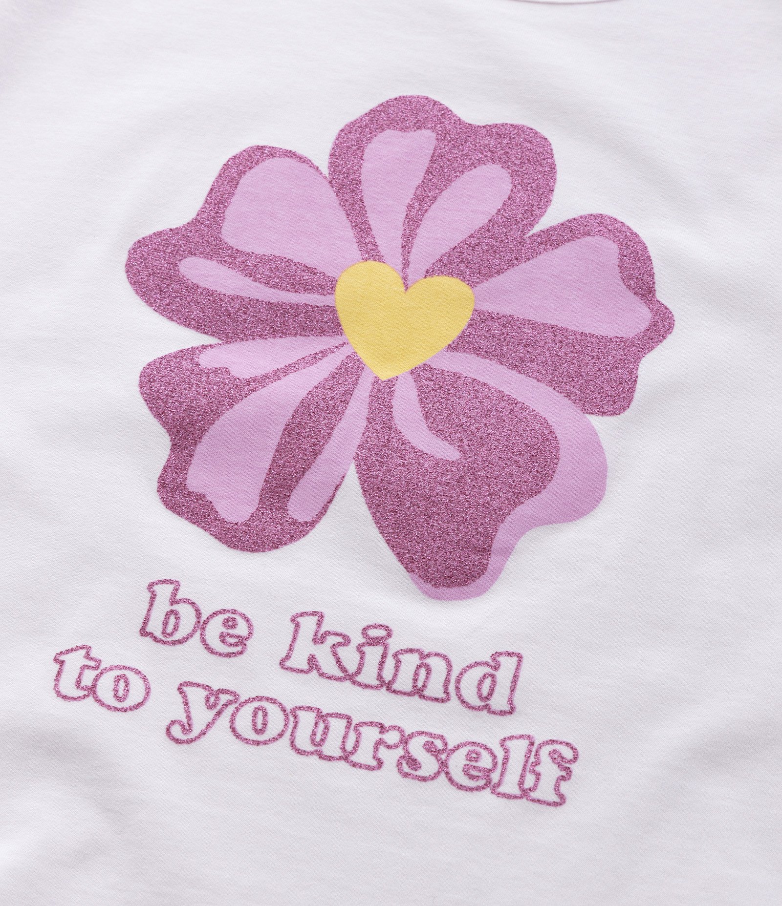 Camiseta T-shirt Cropped com Estampa de Flor com Glitter - Tam 5 a 14 Anos Rosa 4