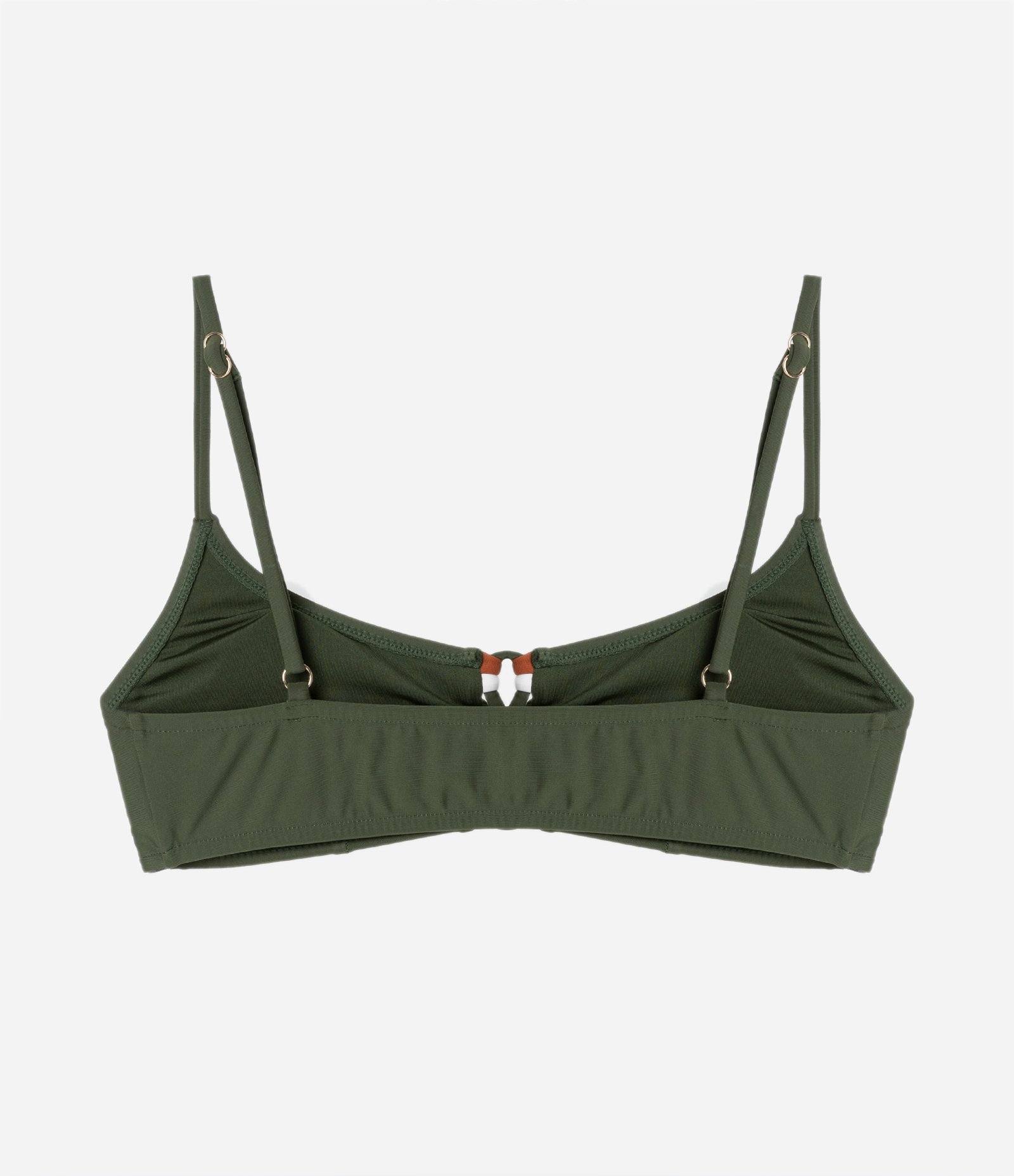 Biquini Top Camisetinha com Detalhes transpassados no Centro Verde 6