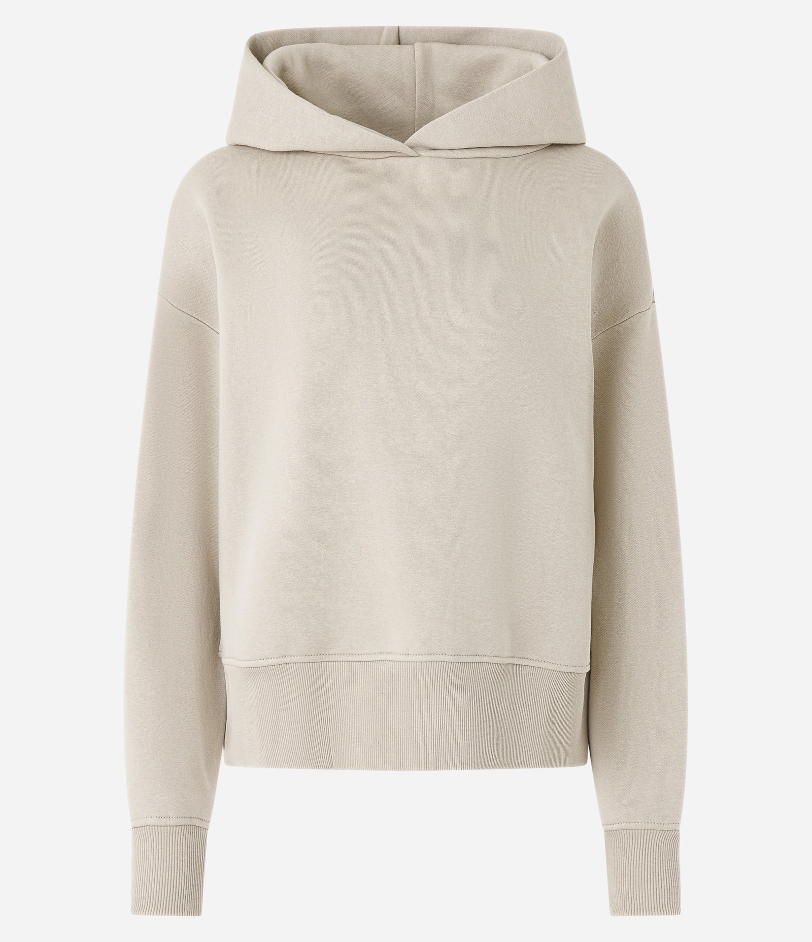 Casaco Fechado Básico em Moletom com Forro Fleece Bege 5