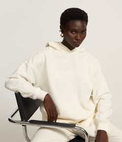 Casaco Fechado Básico em Moletom com Forro Fleece