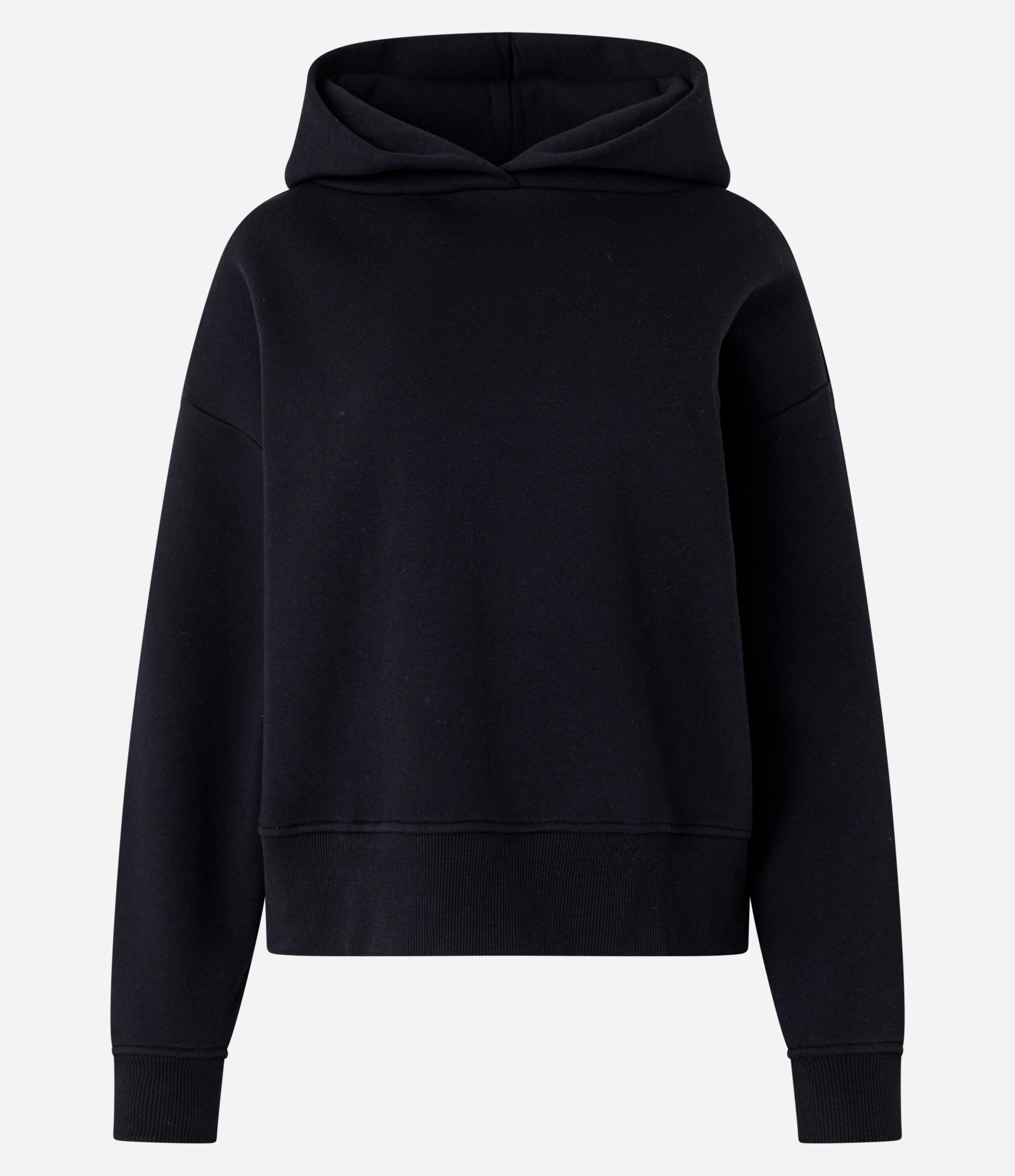 Casaco Fechado Básico em Moletom com Forro Fleece Preto 5