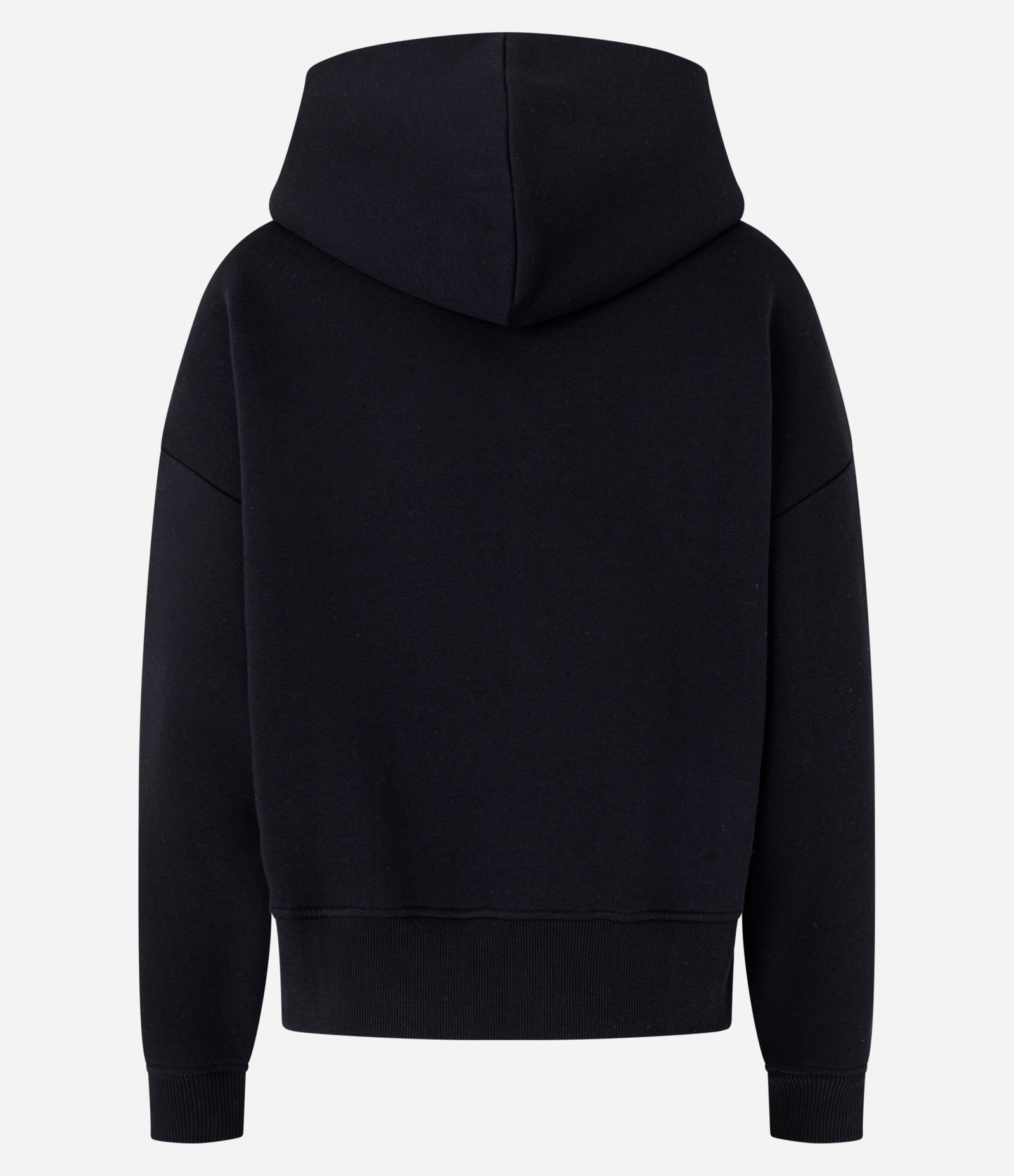 Casaco Fechado Básico em Moletom com Forro Fleece Preto 6