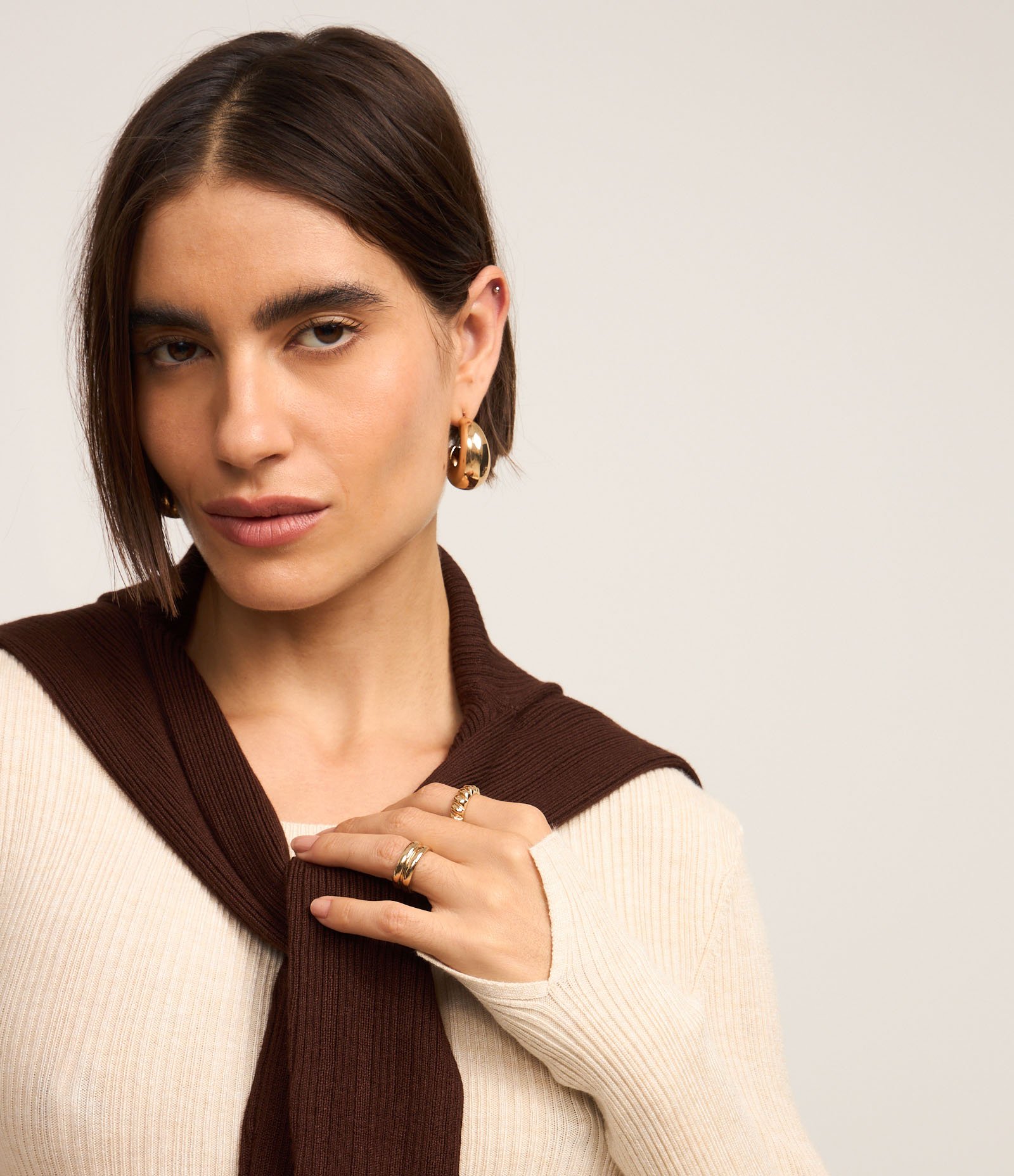 Suéter em Tricô com Textura Canelada Branco 6