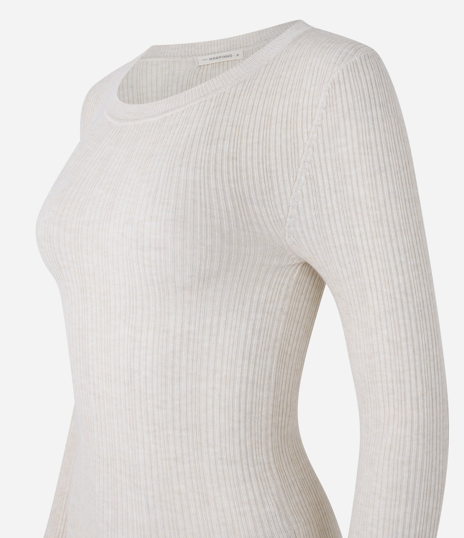 Suéter em Tricô com Textura Canelada Branco 8