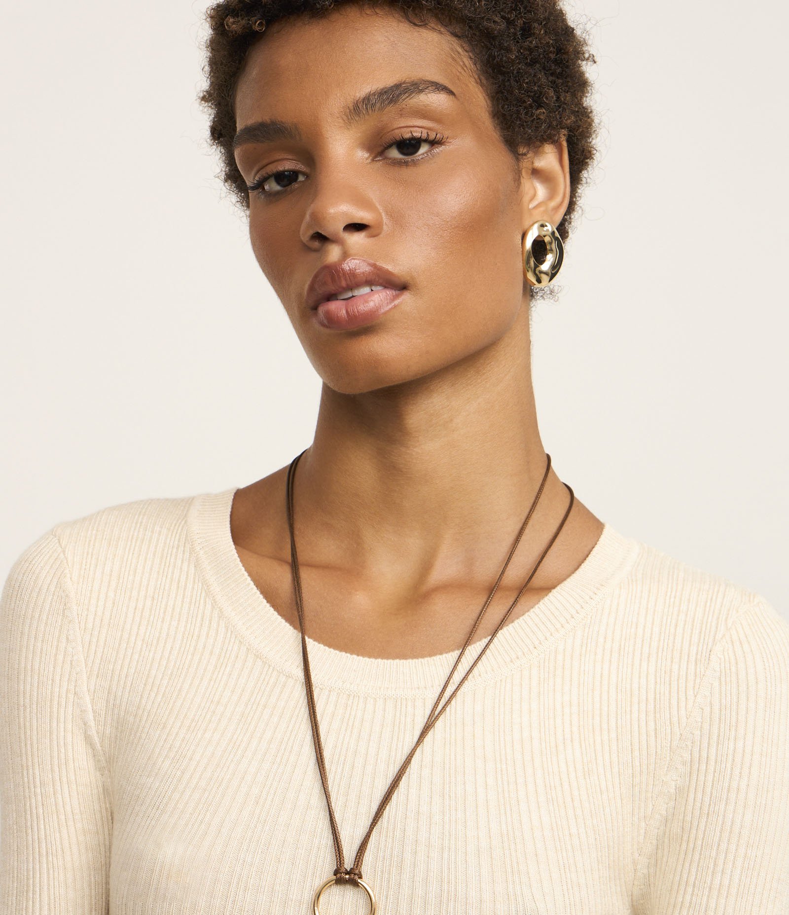 Suéter em Tricô com Textura Canelada Branco 5