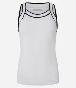 Blusa em Tricô com Detalhes Contrastantes