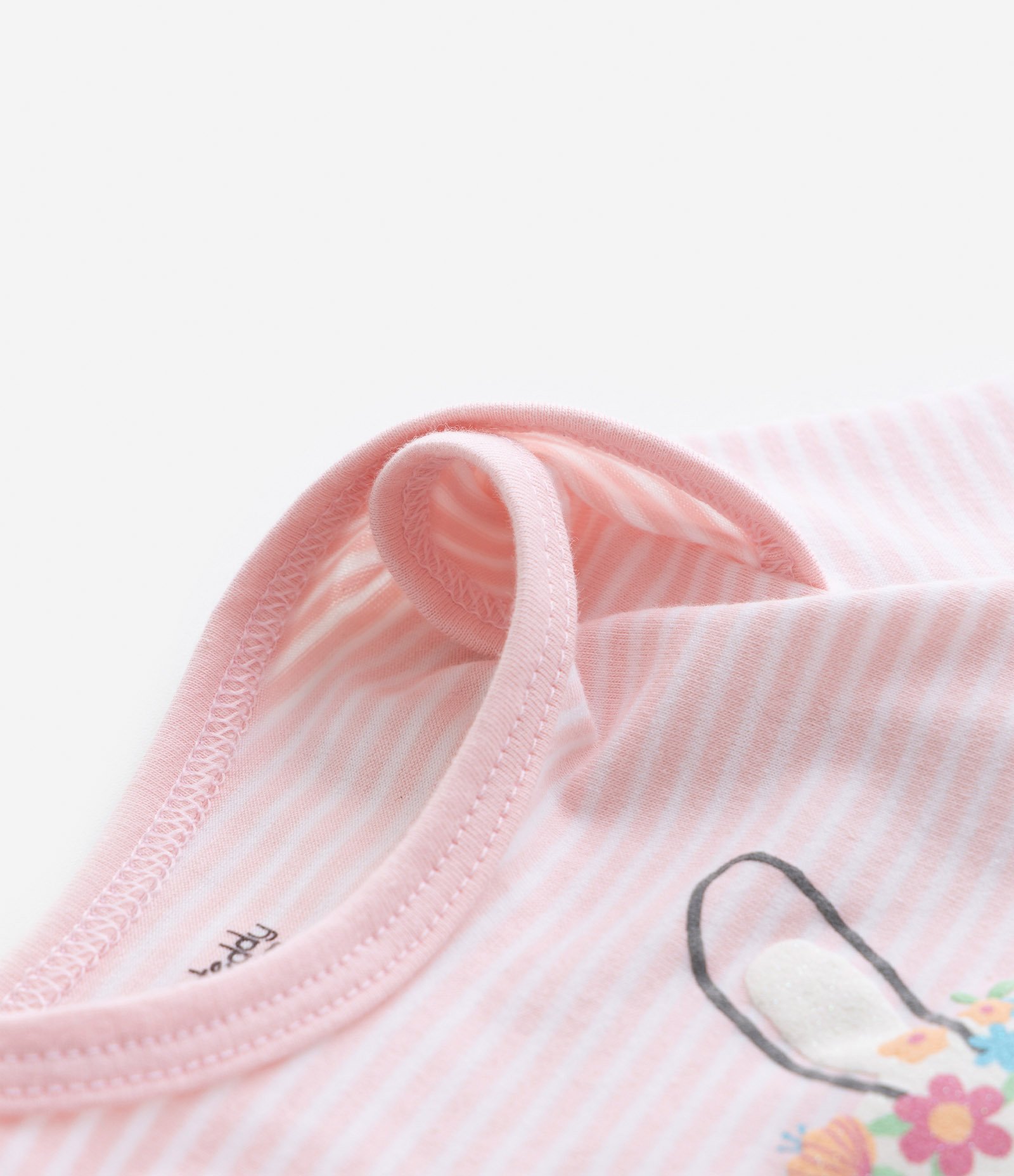 Body Infantil em Cotton com Estampa Coelha - Tam 0 a 18 meses Rosa 4