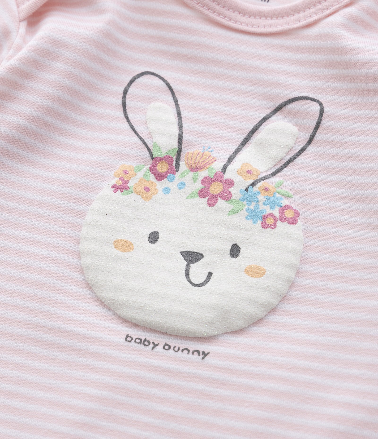 Body Infantil em Cotton com Estampa Coelha - Tam 0 a 18 meses Rosa 6