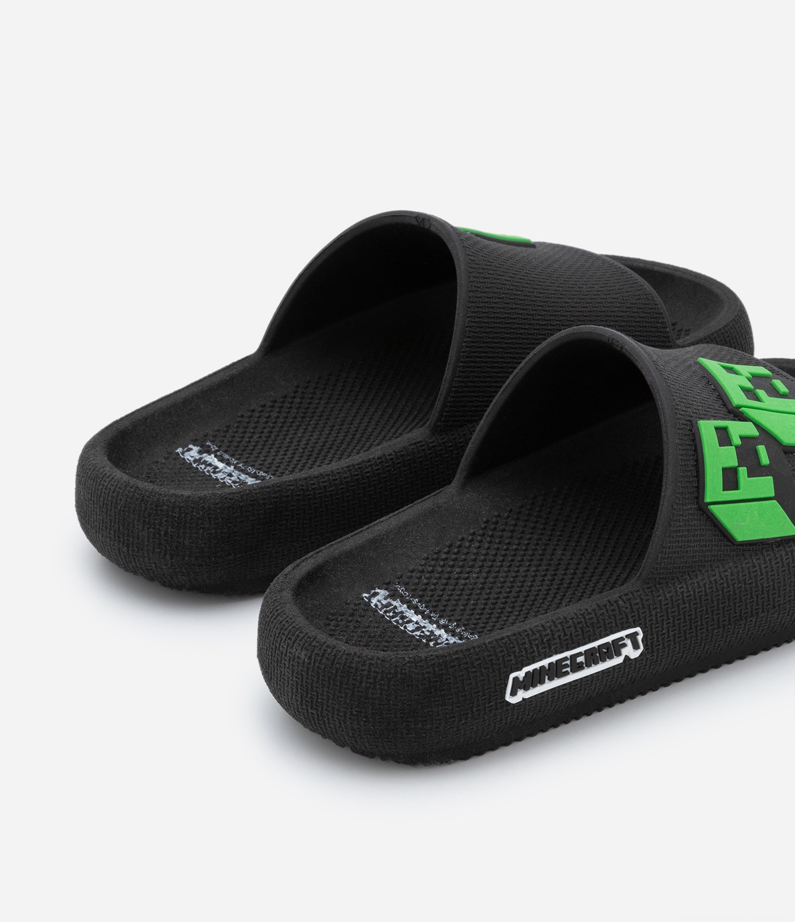 Chinelo Slide Infantil com Patch do Minecraft - Tam 27 ao 34 Preto 3
