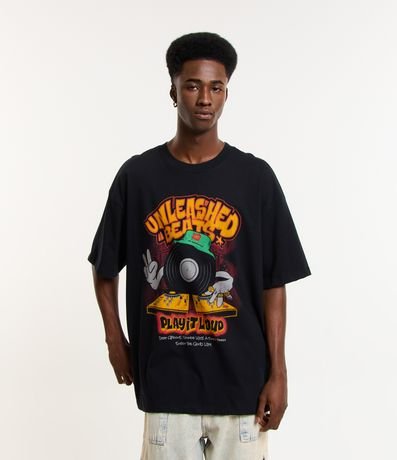 Camiseta Oversized em Algodão com Estampa Disco Unleashed Beats é boa?