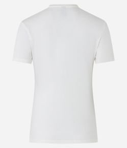 Camiseta Alongada em Algodão com Estampa College Atlanta