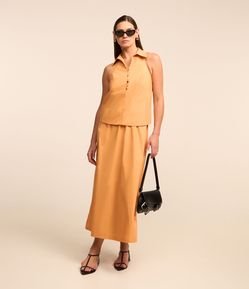 Vestido Frente Única Alfaiatado com Sobreposição